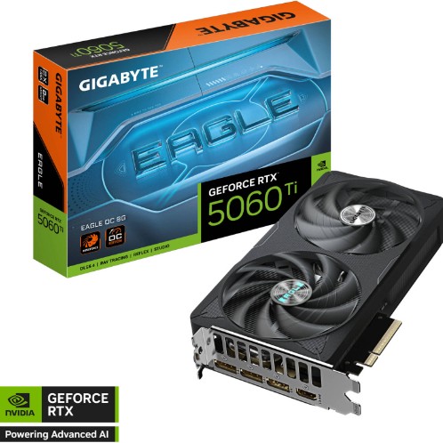 TARJETA VIDEO GIGABYTE NVIDIA GEFORCE RTX 5060 TI 8GB EAGLE OC GDDR7 PCI  | 5060TI