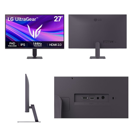 MONITOR LG 27G411A-B, 27 FHD IPS 144HZ, HDMI/DP/USB/HEADPHONES-OUT | LG27G411A