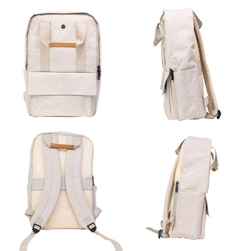 MOCHILA TEROS CITY II TE-9026BG, PARA LAPTOP DE 15.6, BEIGE | TE-9026