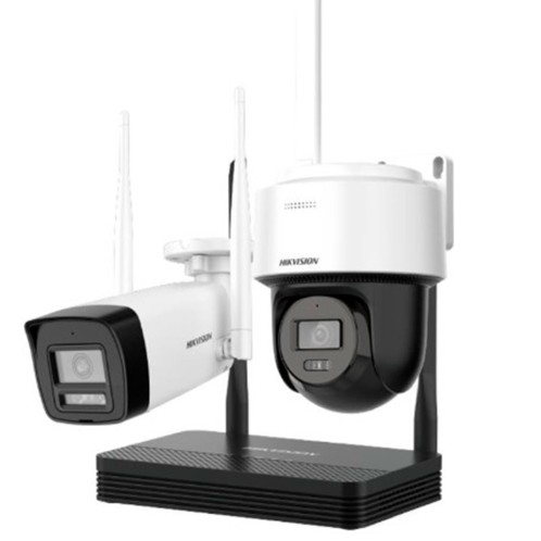 EASYLINK KIT WIFI 4MP CON NVS + CAMARA PT TURRET EXT + CAMARA BULLET | HK-NKS424W03H-4MP